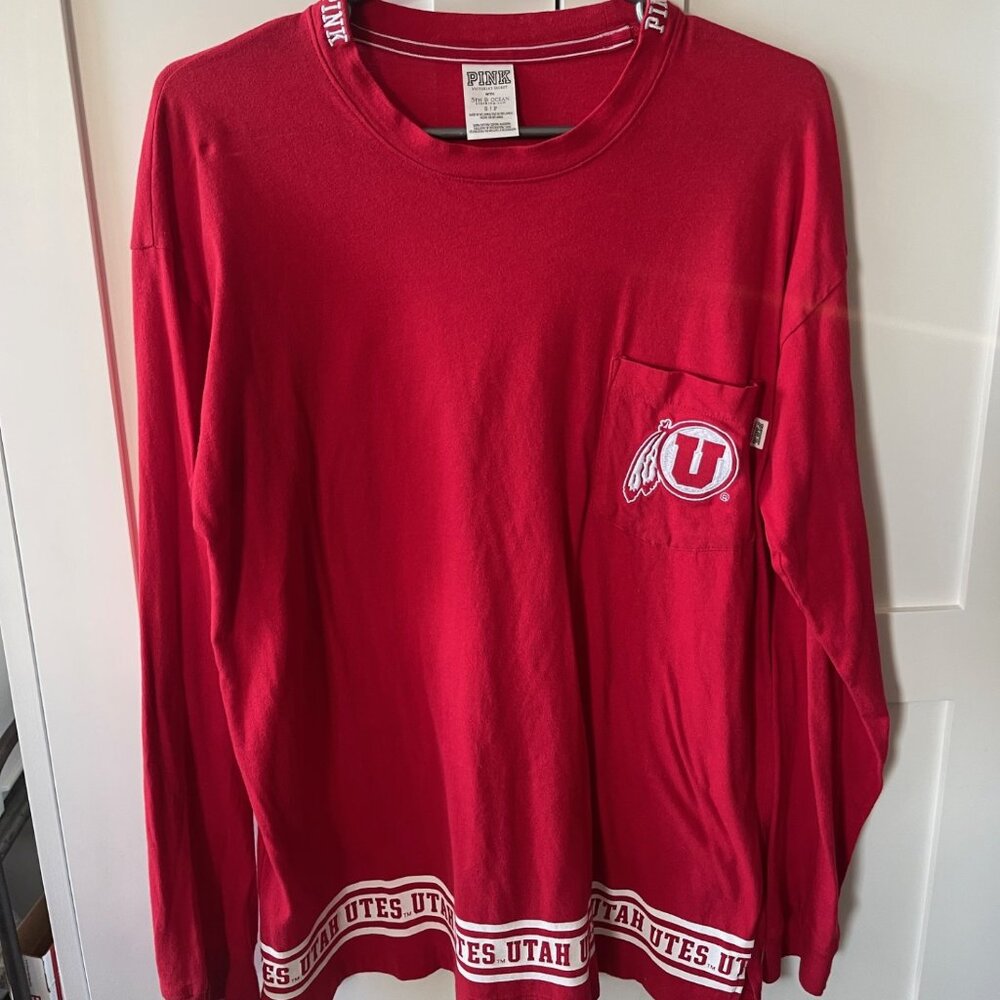 Women's PINK Brand University of Utah Long Sleeve T-shirt - Size Small